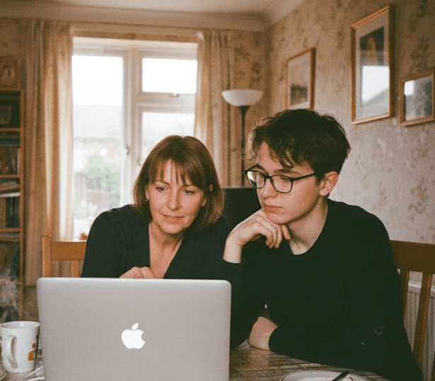 Social worker supporting a young person